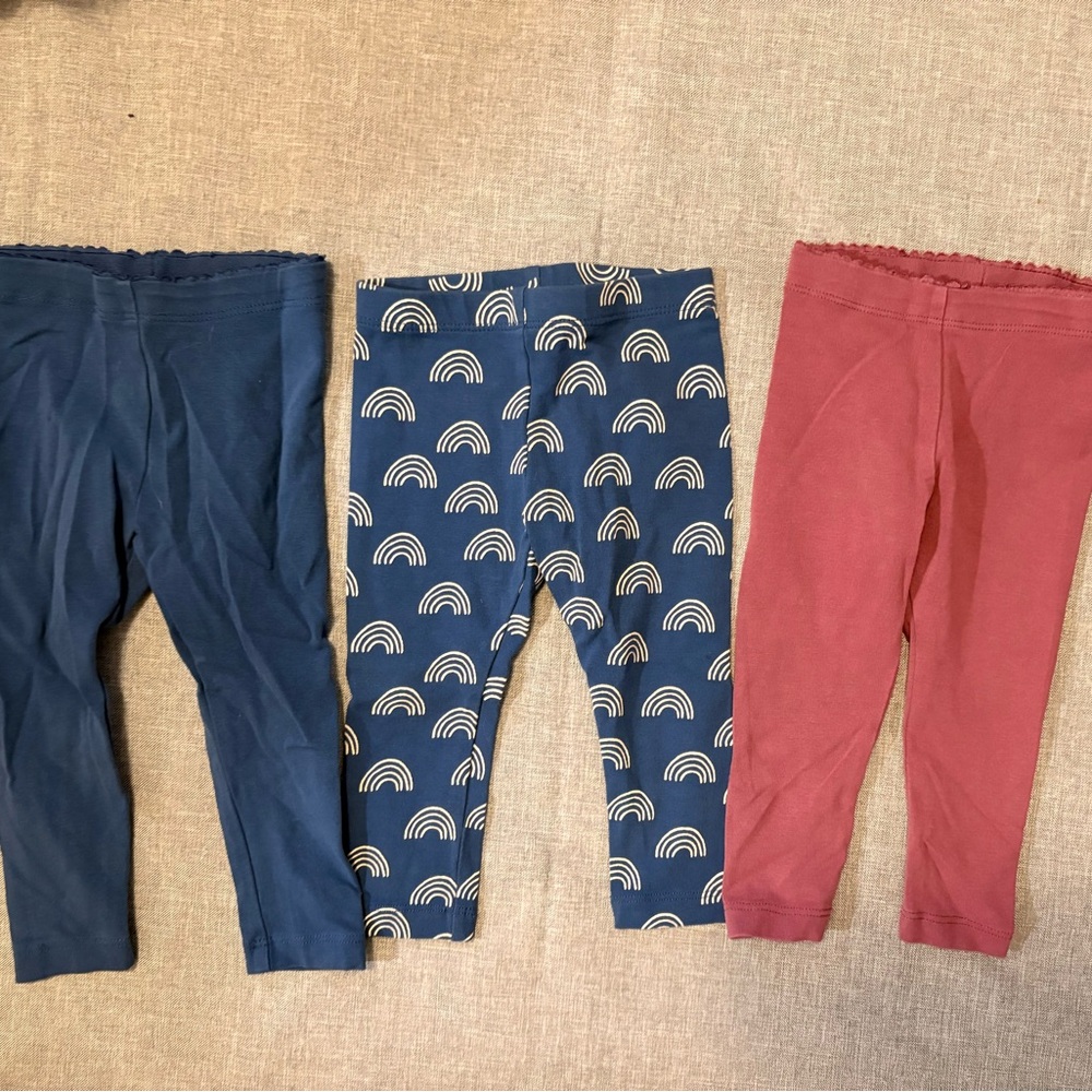Tea Collection bundle- baby Rainbow and Solid Leggings Set